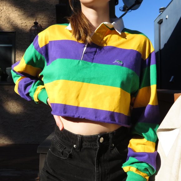 Cropped Long Sleeve Polo Shirt - Picture 3 of 8